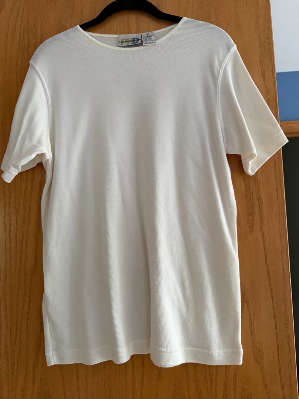 Vintage Paul Harris Design Women’s White Knit Crew Neck Short Sleeve T-Shirt L